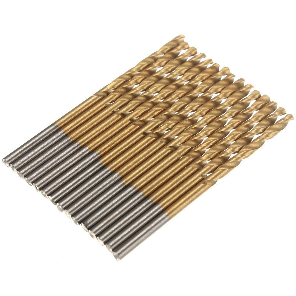 100pcs 1.5mm - 10mm Titanium Coated Drill Bit Set High Speed Steel Manual Twist Drill Bits