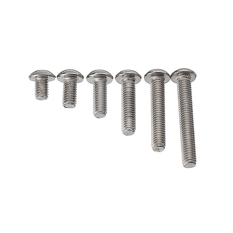 M3SH6 50Pcs M3 Stainless Steel Hex Socket Button Round Head Cap Screw Bolts 4-20mm Optional Length