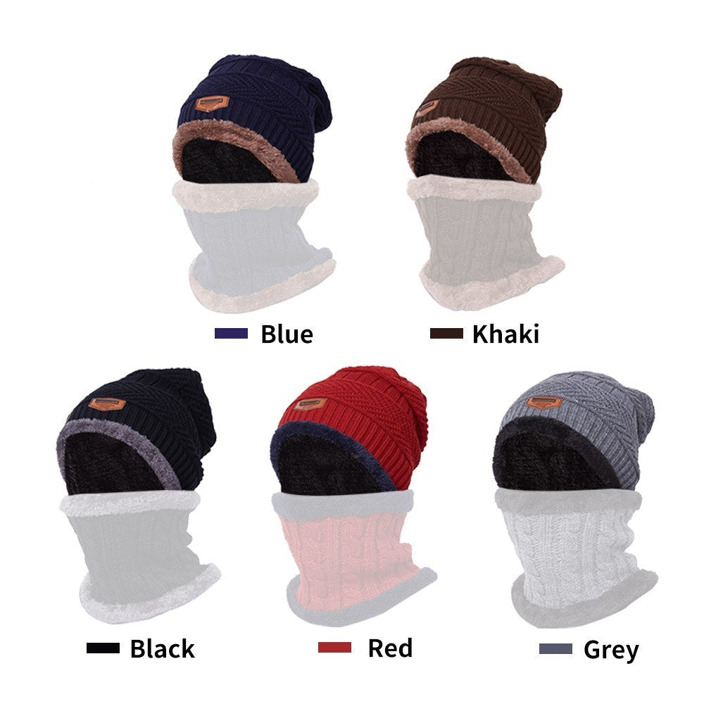 Warm Knit Beanie Winter Plush HatWomen Men Sports Head Warmer Hiking Camping Cycling Skull Cap Outdoor Sports Equipment