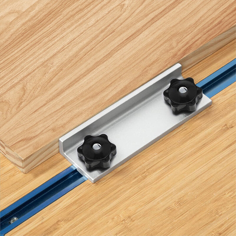 Aluminum Alloy T-Track Stop Kit with Knobs for Woodworking