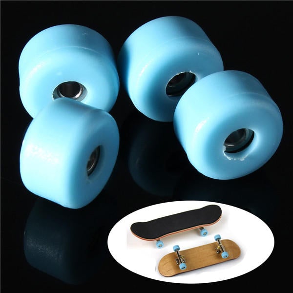 4pcs Fingerboard Urethane Bearing Wheels Set for Wooden Fingerboard