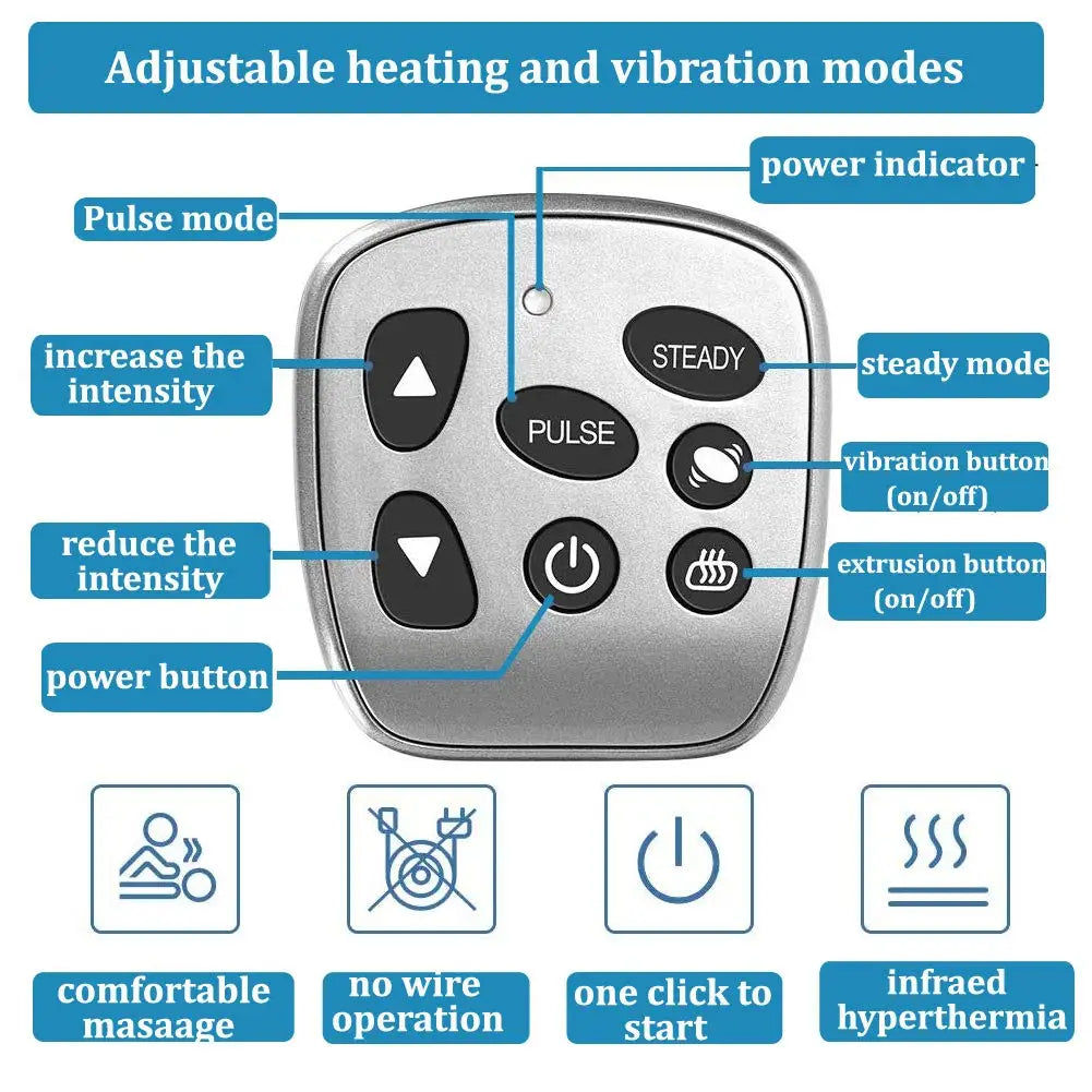 Cordless Hand Massager with Heat and Compression for Arthritis and Carpal Tunnel Pain Relief