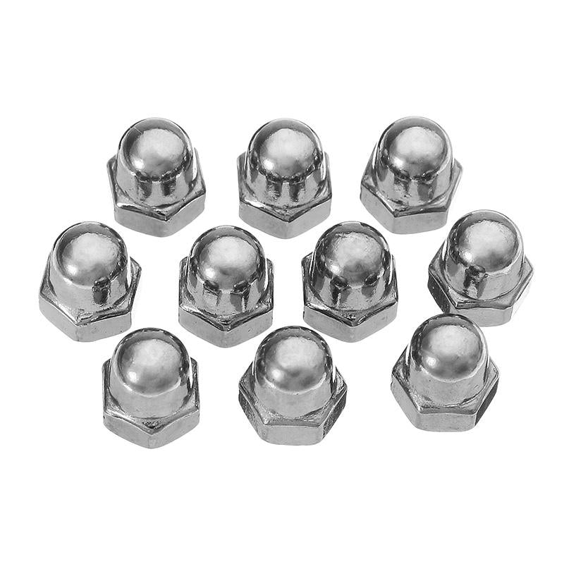 30Pcs M4 304 Stainless Steel Dome Head Cap Acorn Hex Nuts Thread Decor Cover Nuts