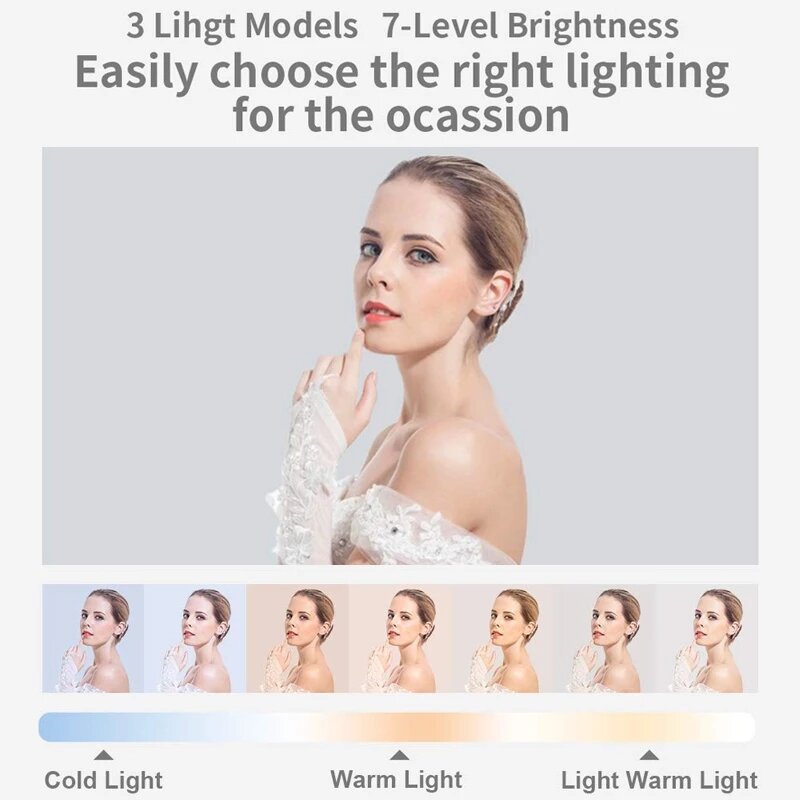 Phone Holder LED Lamp Selfie Fill Light Stand with Bluetooth Remote Control for Smartphone Mobile Phone Live Broadcast