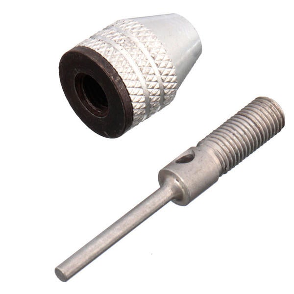 0.3-4mm Mini Keyless Drill Chuck Electric Grinder Adapter with 3mm Connecting Rod for Dremel