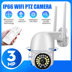 1080P 3MP HD Smart WiFi IP Camera Wireless Night Vision Two Way Voice Call Smart Camera Security Camera