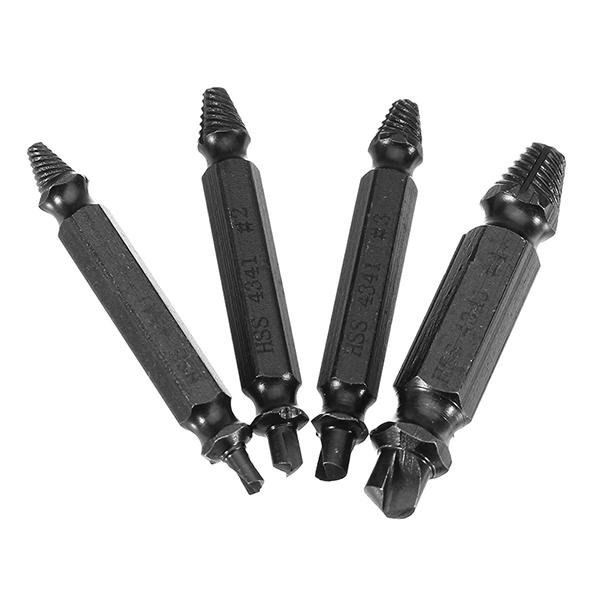 4pcs Nitride Double Side Damaged Screw Extractor Screw Remover