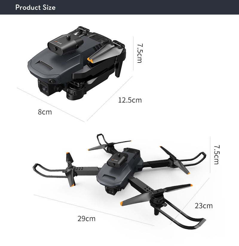 WIFI FPV with 4K Dual Camera 360 Obstacle Avoidance 12mins Flight Time Headless Mode Foldable RC Drone Quadcopter RTF