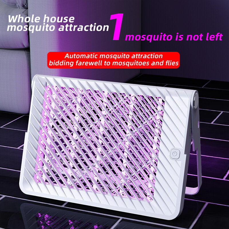 2-in-1 Wall-Mounted Mosquito Killer Lamp & Electric Fly Swatter for Home/Outdoors