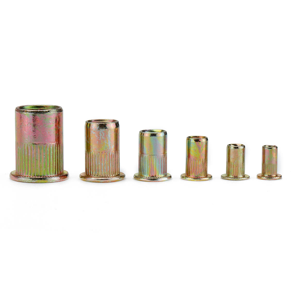 165PCS M3 M4 M5 M6 M8 M10 M12 Mixed Zinc Plated Carbon Steel Rivet Nut Insert Nuts