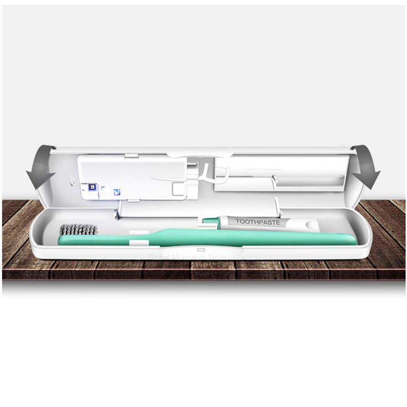 Travel Ultraviolet Disinfection USB Rechargeable Toothbrush Sterilizer Box Solar Toothbrush Receiving Box