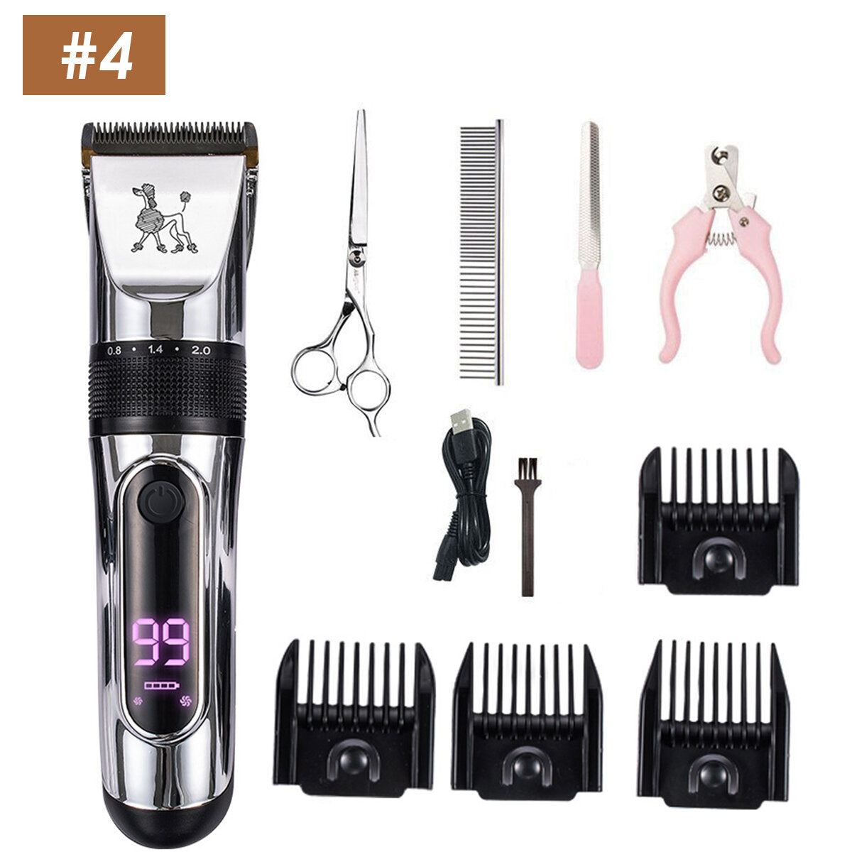 Professional Pet Dog Cat Animal Clippers Hair Grooming Cordless Trimmer Shaver