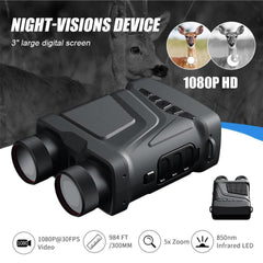 5x Digital Zoom Infrared Night Vision Binocular Telescope 1080p 300m for Outdoor Camping