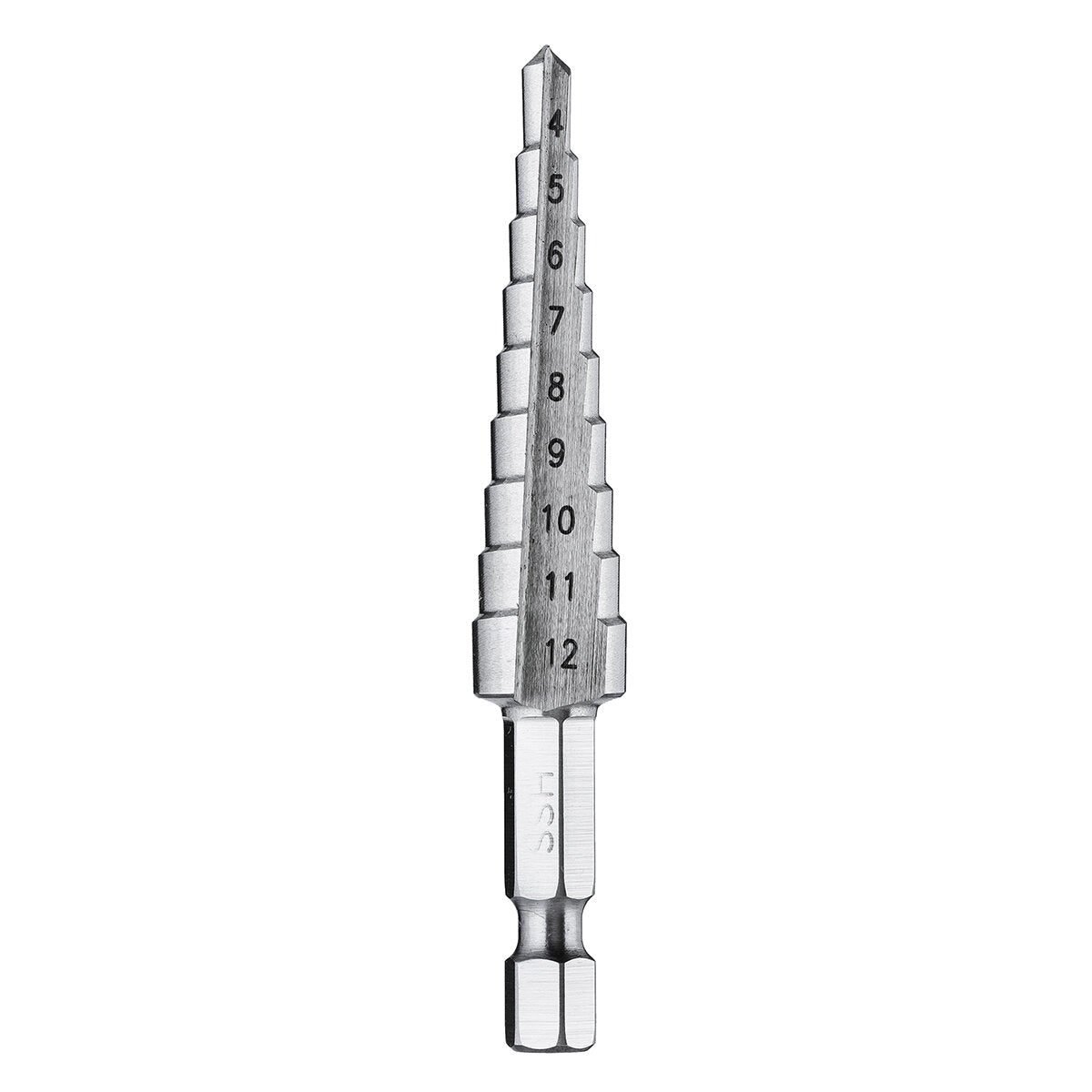 4-12/20/32mm HSS Hex Shank Step Drill Bit High Step Steel Hole Cutter