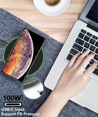 200W Fast Wireless Charger Pad for iPhone, Samsung, Xiaomi, Hui