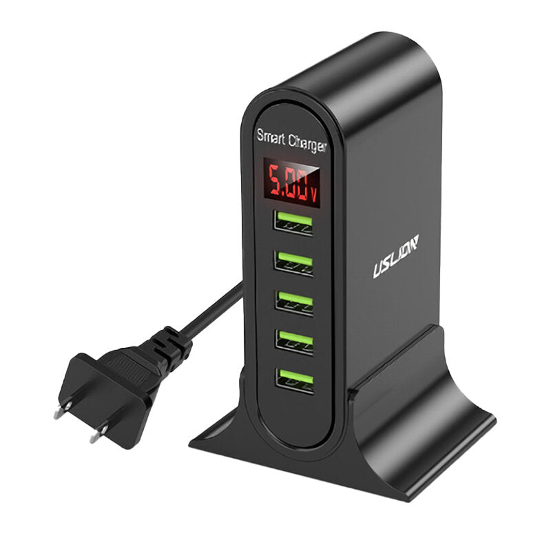 4A 5-Port USB Charger Fast Charging Station Adapter for iPhone, Hui, Samsung, Xiaomi