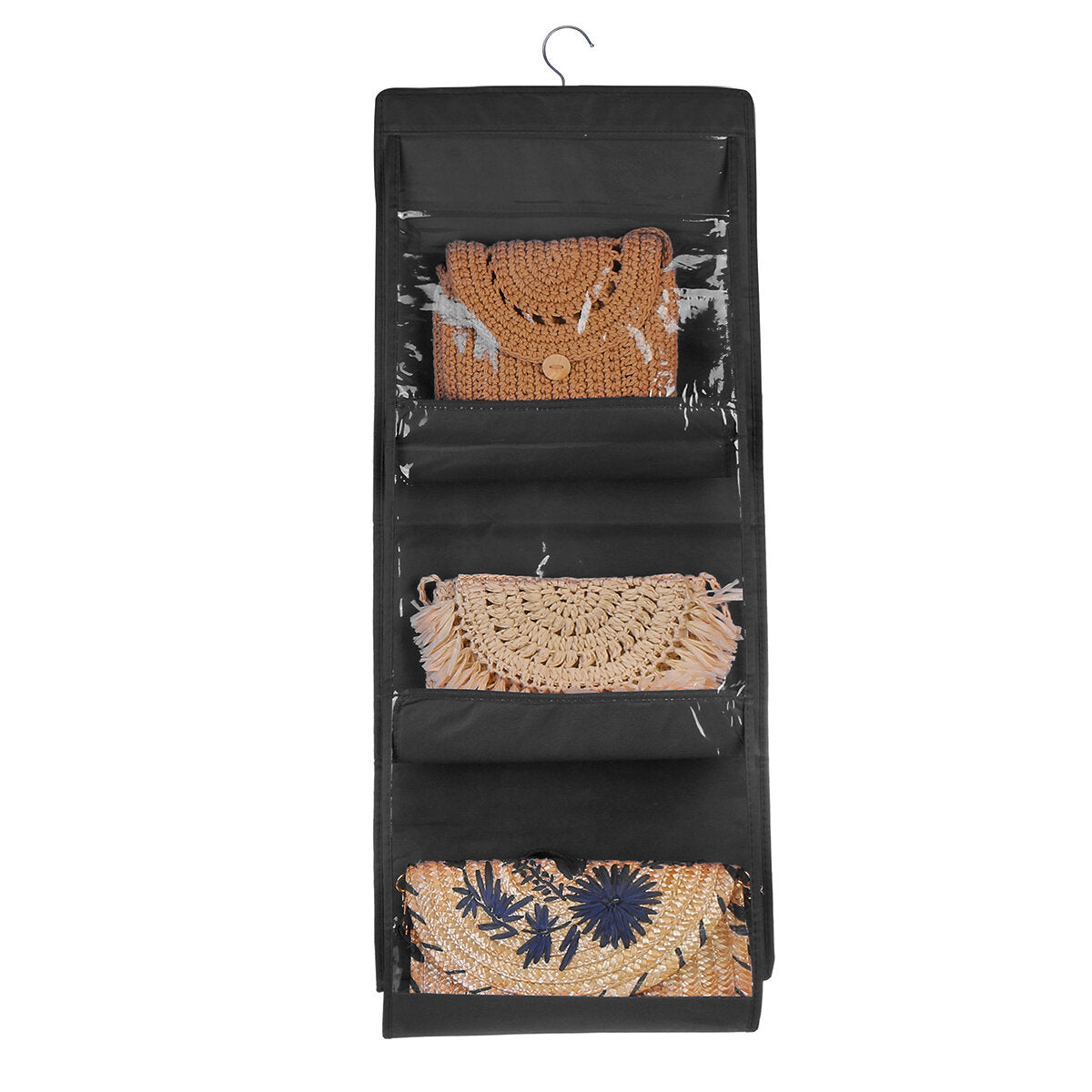 Double-sided Six-layer Hanging Handbag Closet Wardrobe Bag Storage Holder