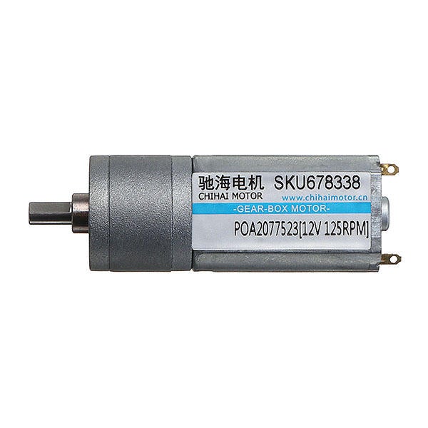 12V 125RPM 6V 62RPM Carbon Brush Gear Motor