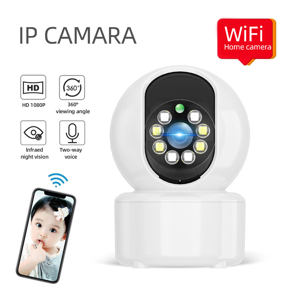 1080P 8 LED Indoor PTZ WIFI IP Camera Two Way Audio Wifi Camera Cloud Storage Waterproof Night Vision CCTV Video Dual Light