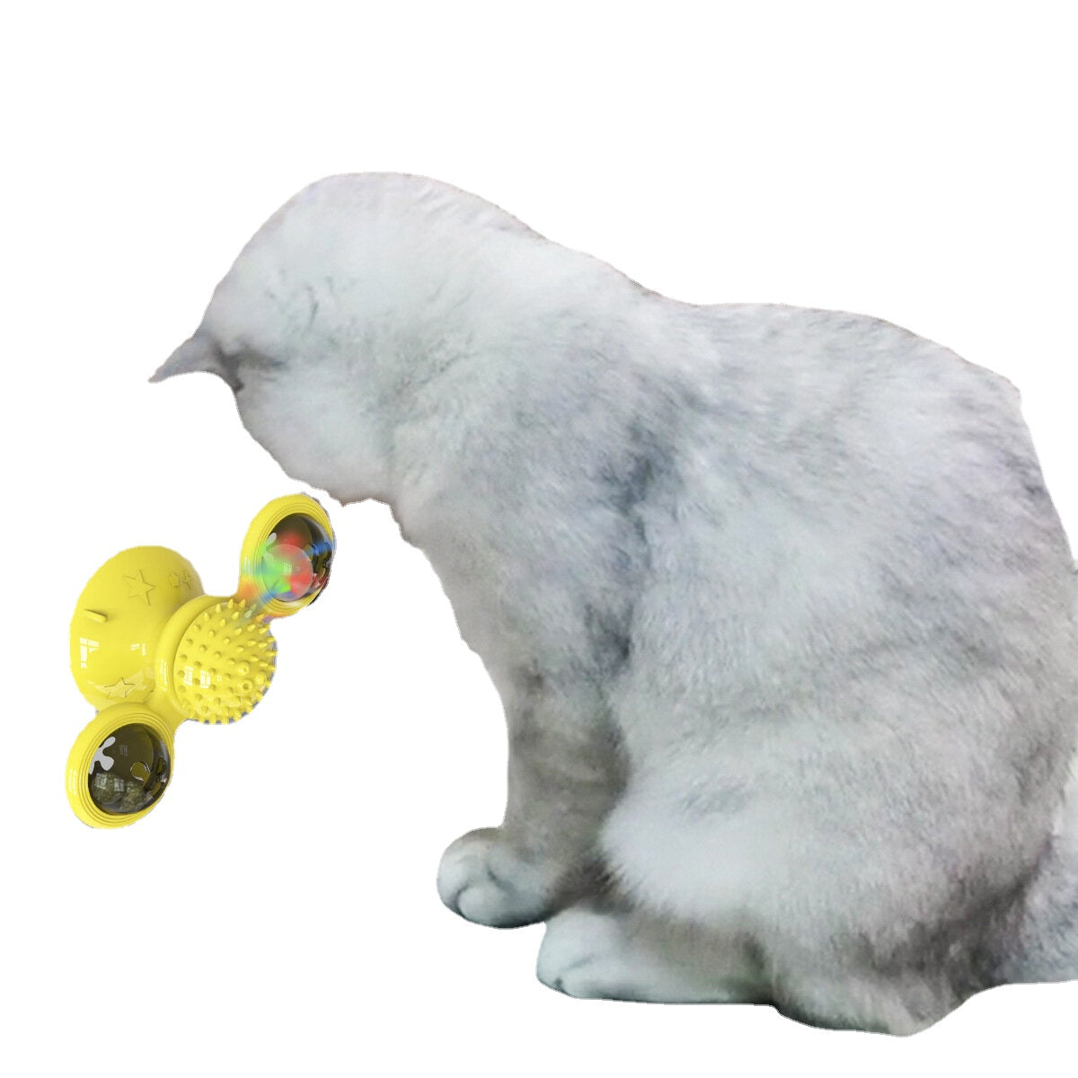 Rotating Turntable Cat Toy Pet Suction Cup Pet Ceaning Toy Comb Brushing Tooth Brush Toy