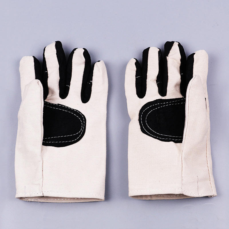 Double Layer Canvas Work Welding Gloves Wearproof Security Labor Protection Gloves Fitness