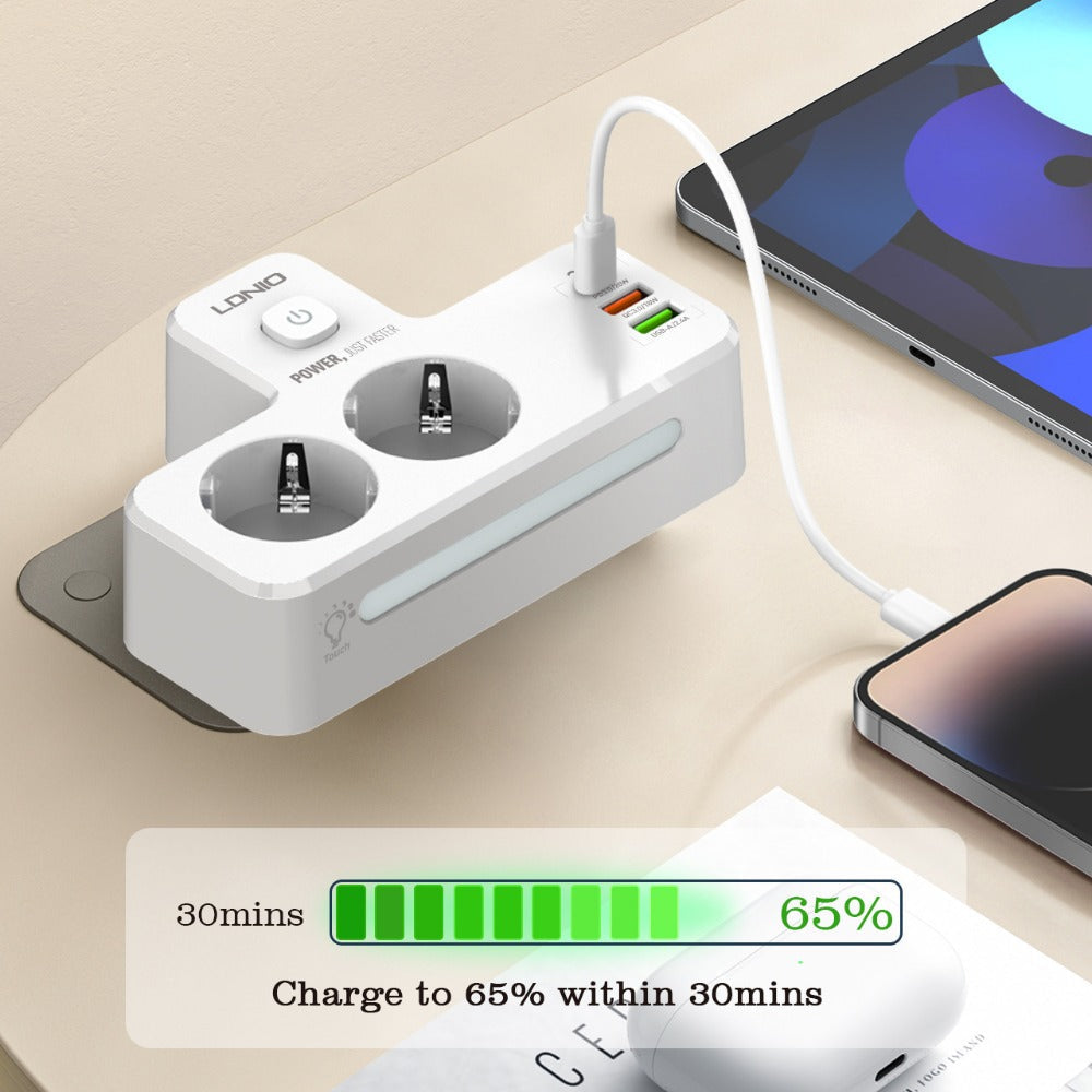 20W 5-Port USB PD Charger, EU Plug, Fast Charging for iPhone, Hui, Xiaomi, MacBook