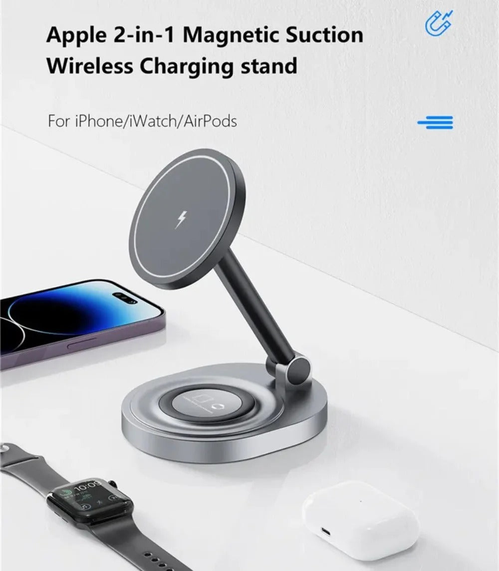 Magnetic Wireless Charger Stand for iPhone 15/14/13 Pro Max, AirPods Pro