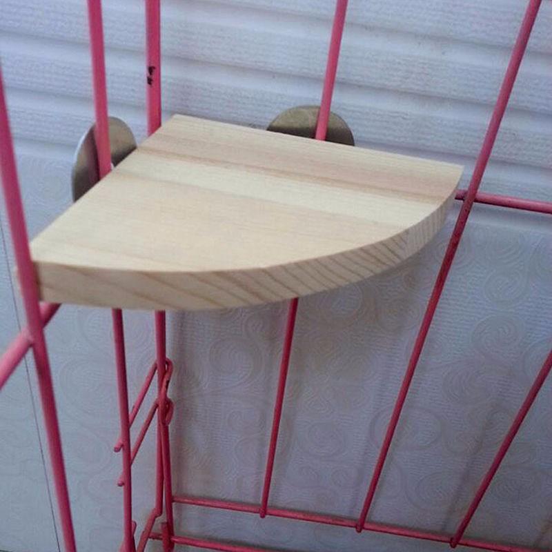 Wooden Coin Parrot Bird Cage Perches Stand Platform Pet Budgie Hanging Toy Pet Toys