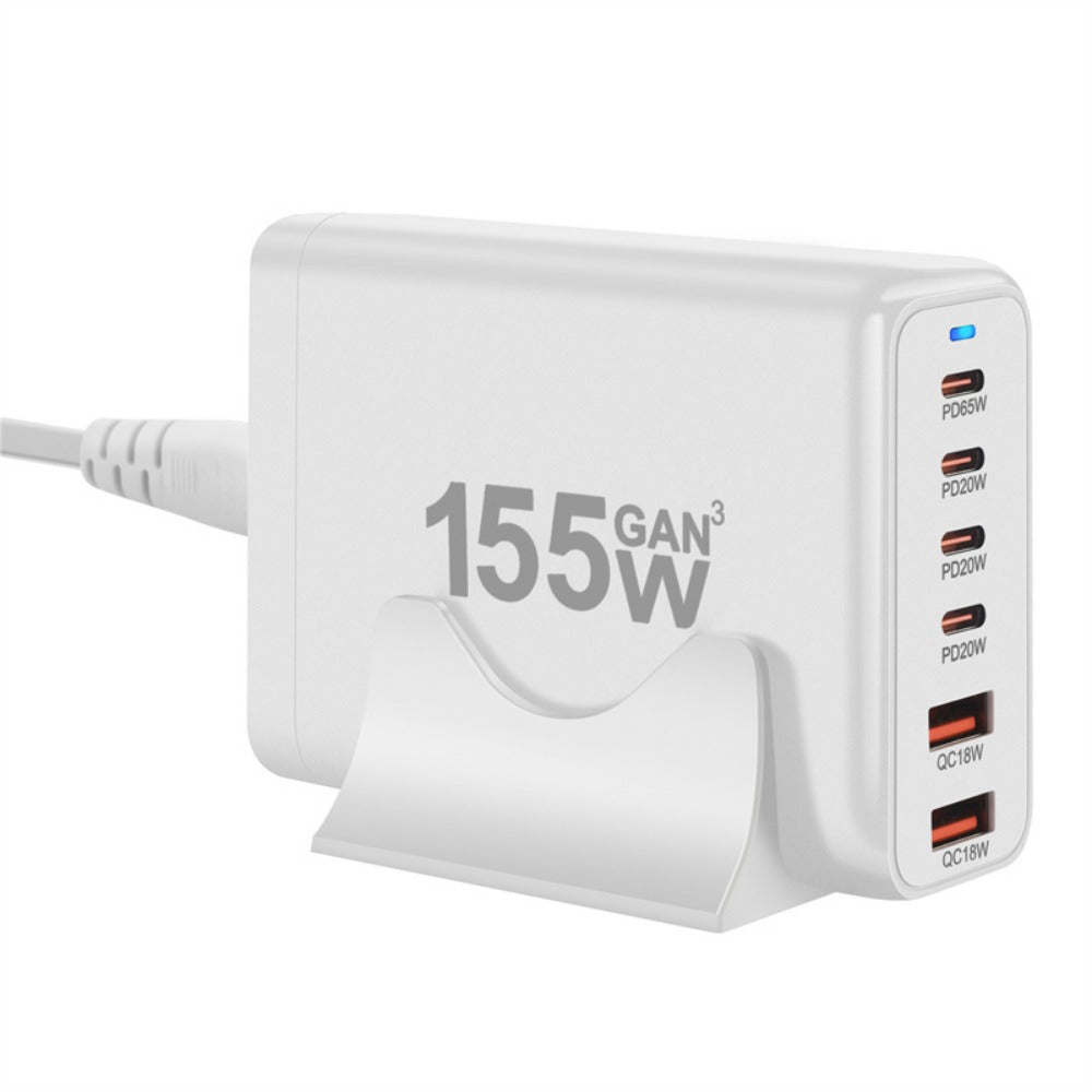 155W GaN 6-Port USB PD Charger, Fast Charging Station for iPhone, Samsung, Hui, Xiaomi