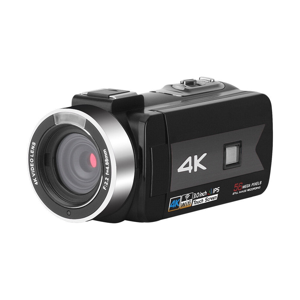 Zoom 4K Video Camera Camcorder for Youtube Live Broadcast IR Night Vision HD DV Video Recorder Digital Camera WiFi APP Control 5-axis Image Stabilization Anti-shake