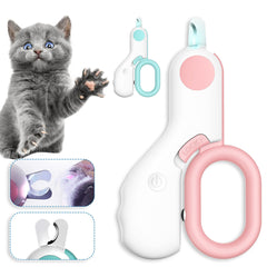 Mini Pet Scissors Cat Nail Clippers Battery Dog Nail Clippers LED Blood Line Pet