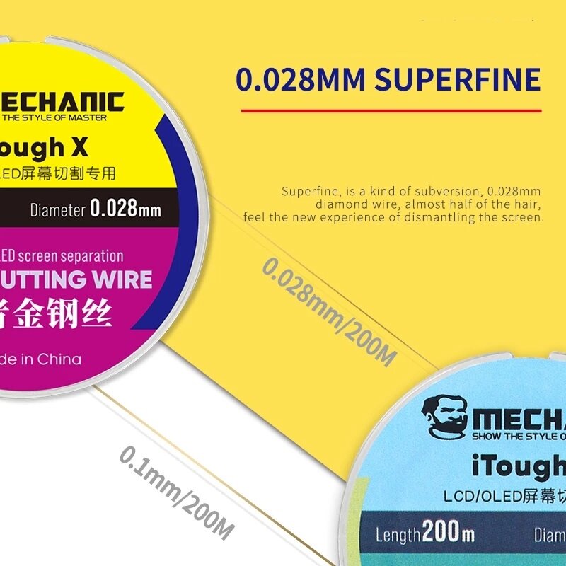 Nano Material HighTensile Phone Seperating Molybdenum Wire Cutting Line Repair Tool for LCD Screen Separator