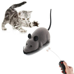 Creative Pet toxic Remote Control Mouse Pet Cat Dog Toy Lifelike Funny Flocking Rat Toy