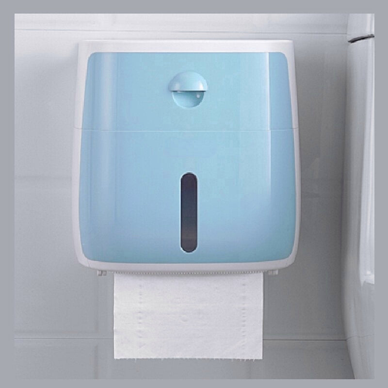 Toilet Paper Double Roll Holder Tissue Bathroom Wall Mounted Storage Hook Shelf Storage Baskets