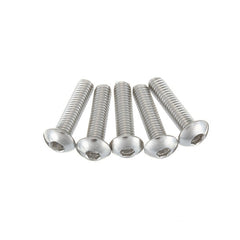 M3SH6 50Pcs M3 Stainless Steel Hex Socket Button Round Head Cap Screw Bolts 4-20mm Optional Length