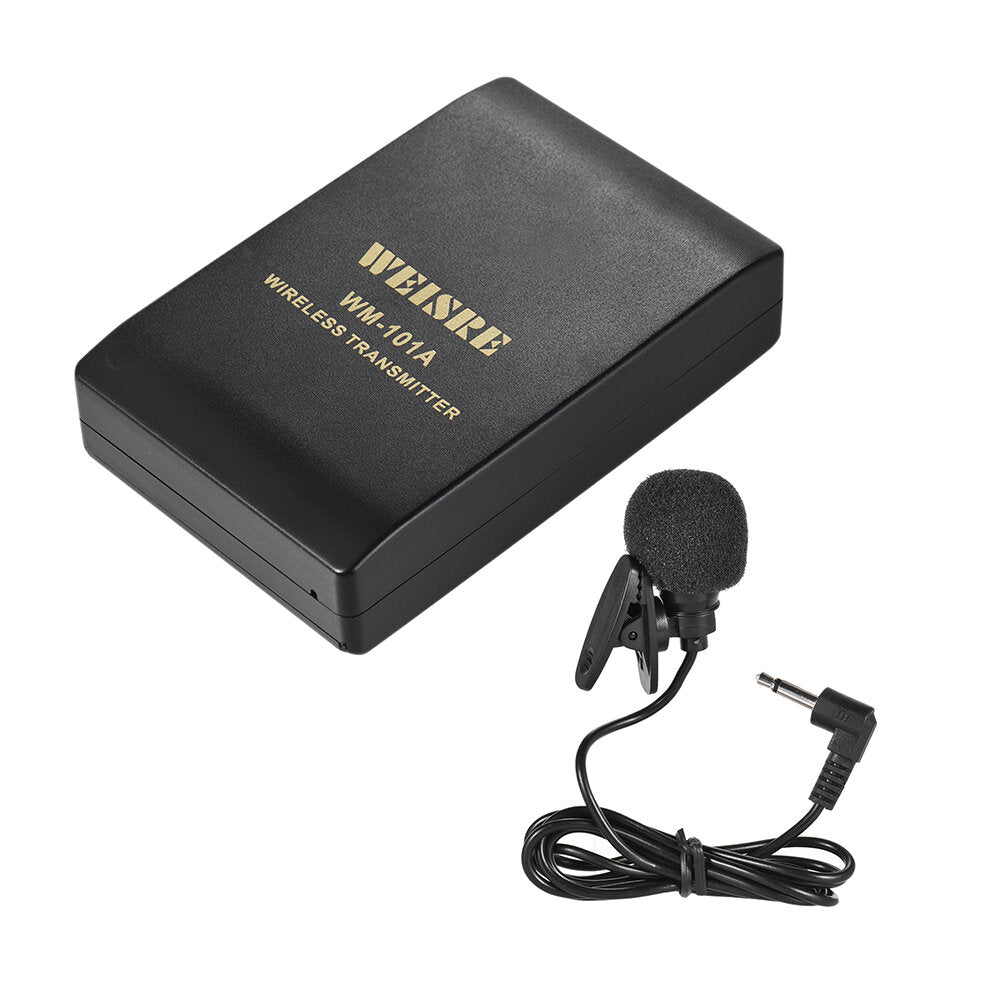 Wireless FM Transmitter Receiver Lavalier Lapel Clip Microphone Mic System 20M Receive Range