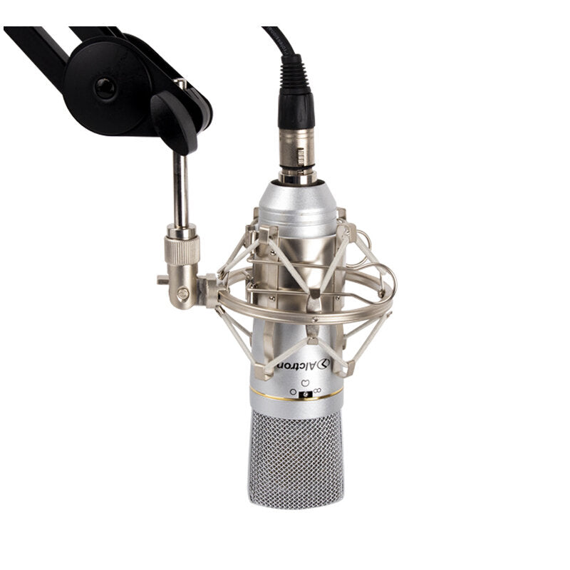 Microphone Audio Condenser Mic Professional Studio Shock Mount for Live Broadcast Singing