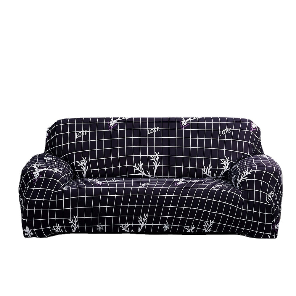 1/2/3/4 Seater Elk Sofa Print Sofa Cover Elastic Sofa Covers for Living Room Couch Cover Pillowcase Chair Covers