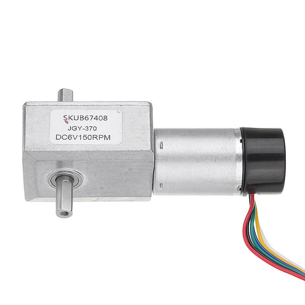 DC 6V Double Shaft Motor Reduction Gear Turbine Worm Self-locking Motor