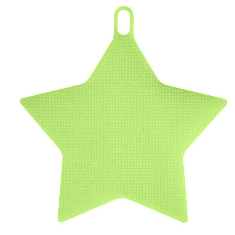 Multi-function Star Shape Silicone Dish Cleaning Brush Scrubber Heat Resistant Coaster