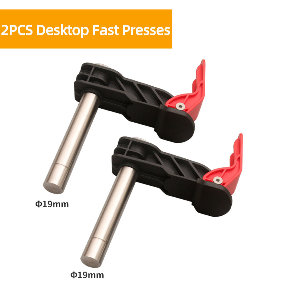 2-Pack 19mm/20mm Bench Dog Clamps for MFT Table & T-Track - Stainless Steel