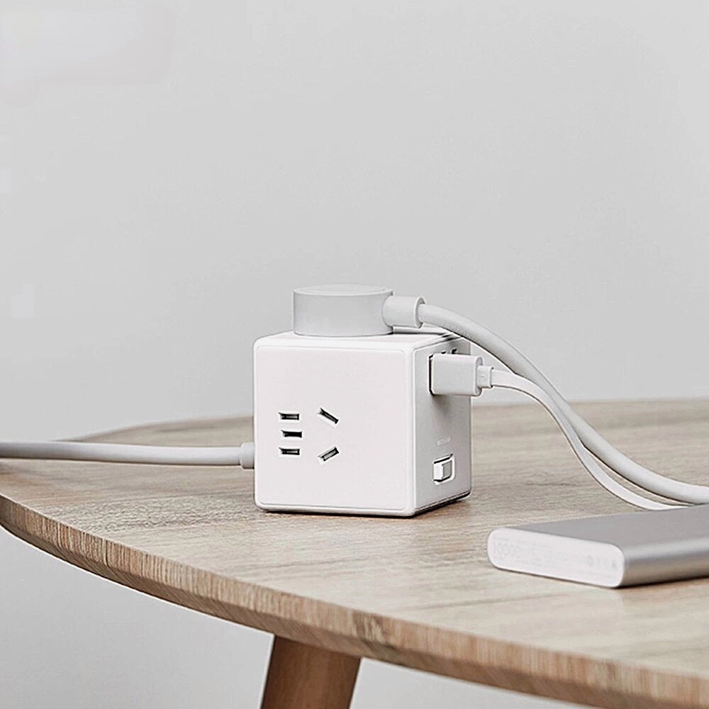 Portable Magic Cube Converter Socket 3pcs USB Chargers Adaptor Travel 6 Ports Socket Power Strips Trip Socket Plug
