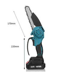 6 Inch 88VF Portable Electric Pruning Chain Saw Small Woodworking Chainsaw