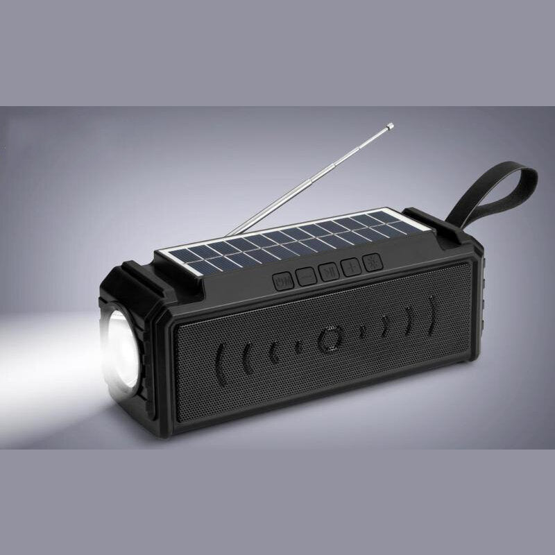 1200MAH Outdoor Camping Light Multifunction 580G Solar Charging Wireless Bluetooth Speaker Card Radio With Antenna