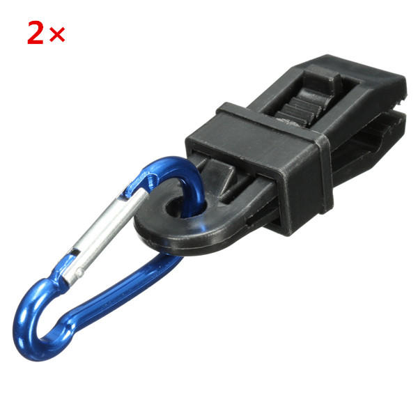 2pcs Tent Windproof Securing Clip Hook Buckle Alligator Clip