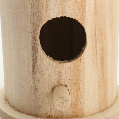 Wood Carving Wooden Birdhouse Bird Nest House Shed Garden Yard Hanging Decor