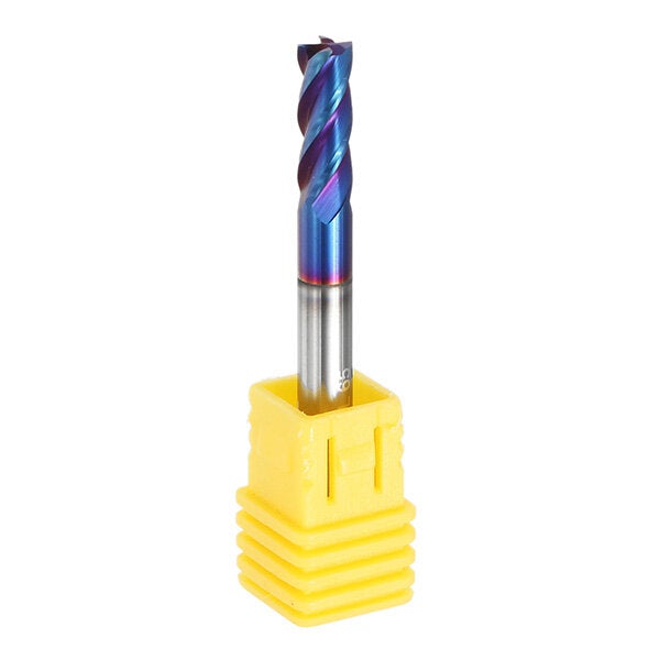 1-10mm 4 Flutes Tungsten Carbide Milling Cutter HRC65 Blue NACO Coated Milling Cutter CNC Tool