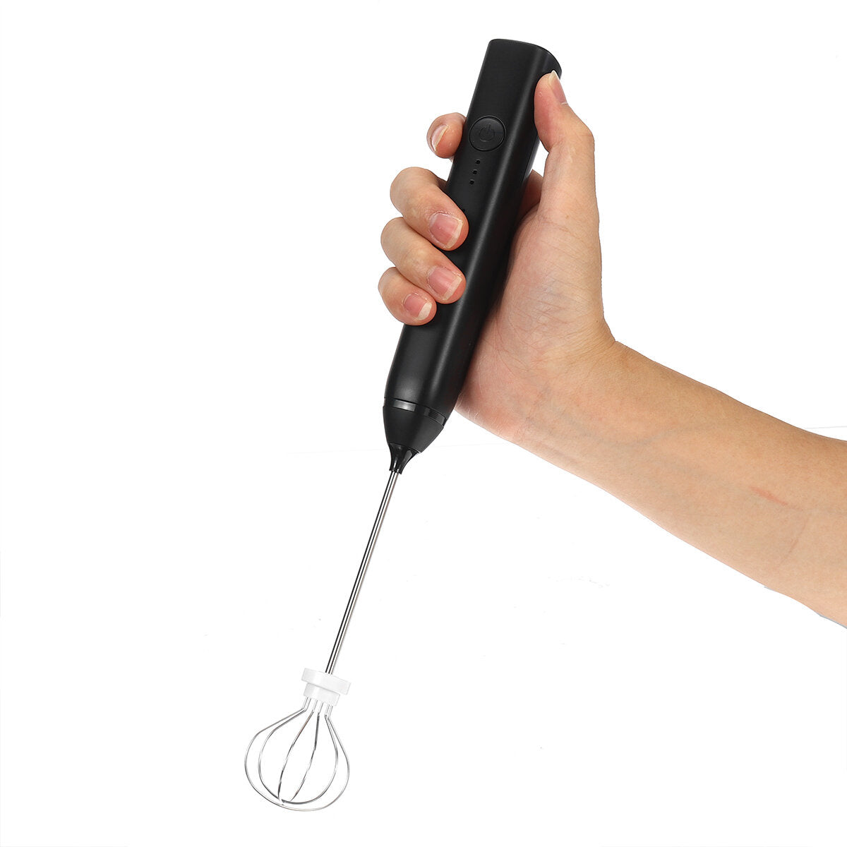 2 in 1 Whisk Milk Frother Handheld Electric USB Charging 3 Gear Egg Beater Milk Frother