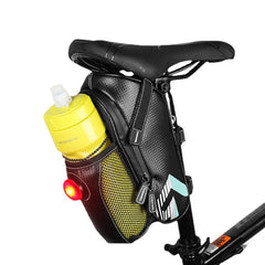 Bicycle Rainproof Saddle Bag Outdoor Cycling Mountain Bike Back Seat Tail Pouch Maintenance Tool Bags with taillight