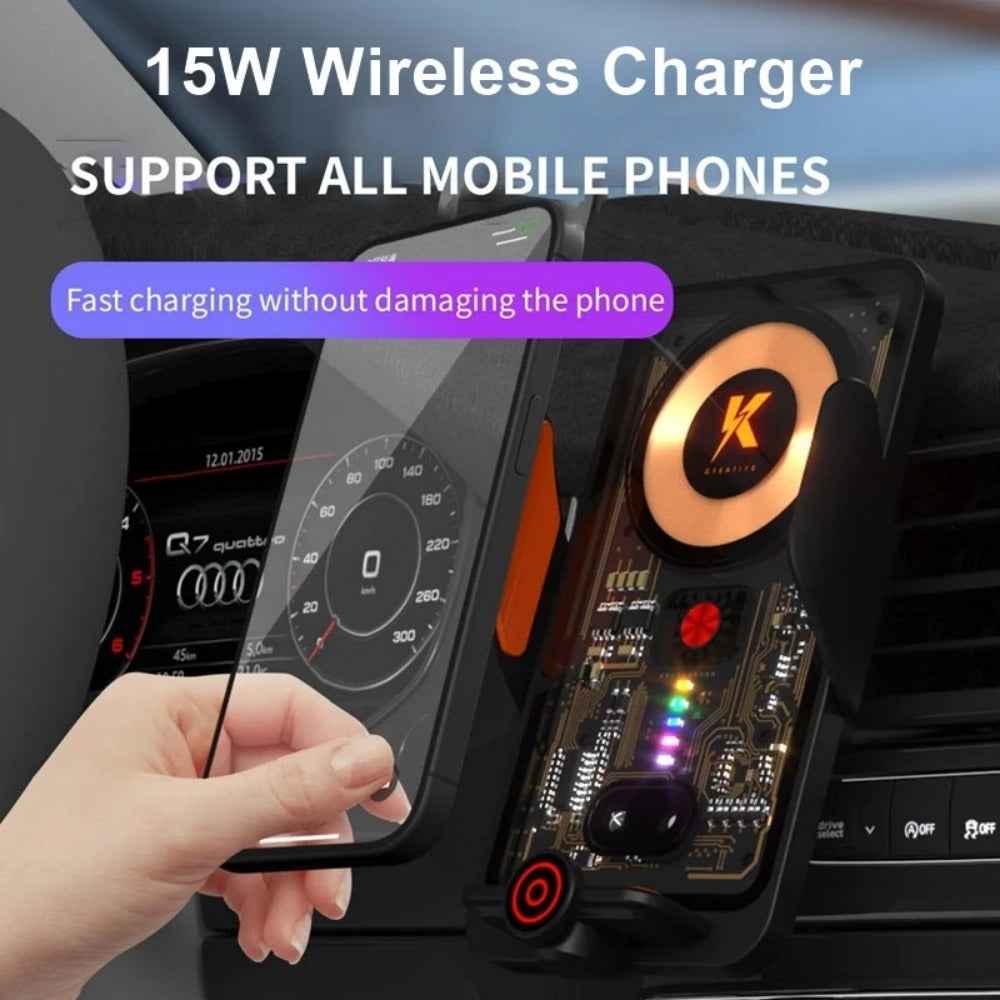 66W Universal Magnetic Car Charger, 15W Wireless Stand for iPhone 15-12 Pro Max, Samsung